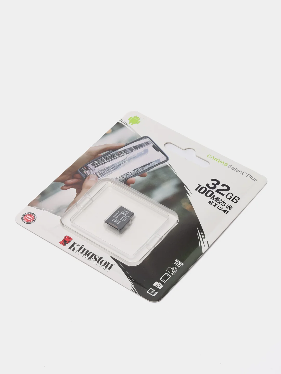 Карта памяти MicroSDHC Kingston 32 GB 100Mb/s, class 10 (без адаптера)
