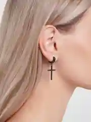 Черный серьги