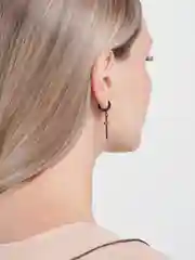 Черный серьги