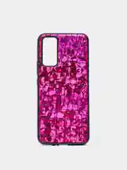 Фуксия чехол Huawei Honor 30, Honor 30 Premium, Хуавей Хонор 30 силиконовый имитация змеиной кожи