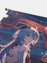 Лазурный тканевый постер-плакат Genshin Impact