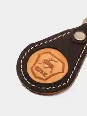 Брелок для ключа кожаный, трёхслойный, с логотипом