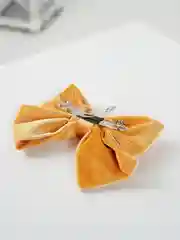 Багровый заколка с бархатным бантом