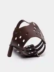 Коричневый кожаный намордник для собак