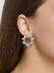 Серебряный серьги "Восток", металл, 2 варианта