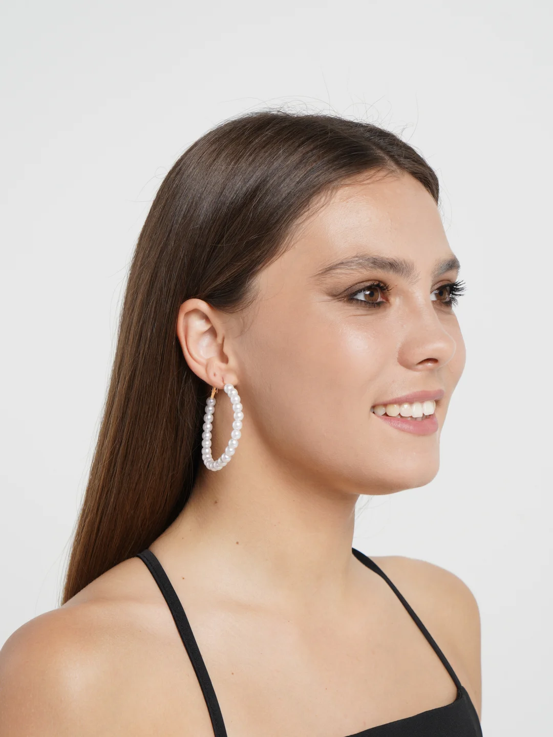 Серебряный серьги из искусственного жемчуга