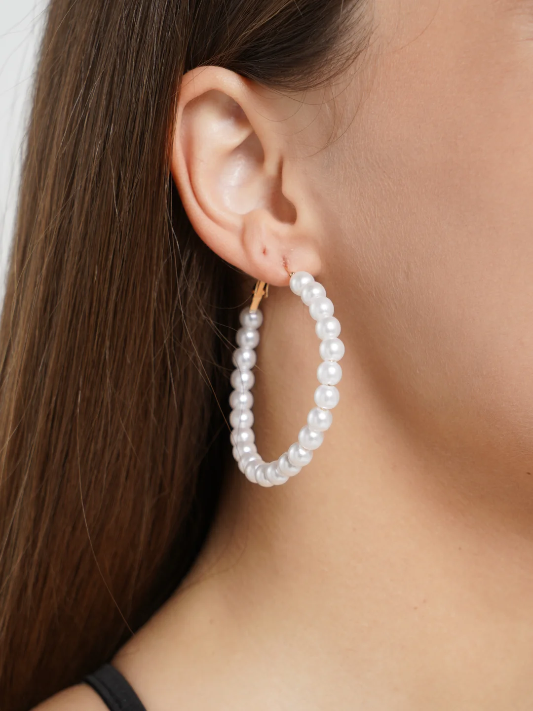 Серебряный серьги из искусственного жемчуга