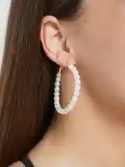Серебряный серьги из искусственного жемчуга