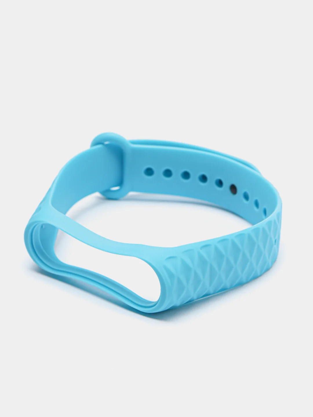 Голубой ремешок силиконовый для Xiaomi Mi Band 3, Mi Band 4 (Ми Банд 3, 4), рифленый