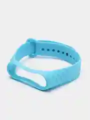 Голубой ремешок силиконовый для Xiaomi Mi Band 3, Mi Band 4 (Ми Банд 3, 4), рифленый