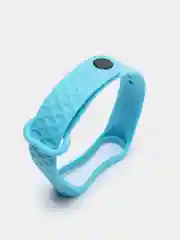 Голубой ремешок силиконовый для Xiaomi Mi Band 3, Mi Band 4 (Ми Банд 3, 4), рифленый