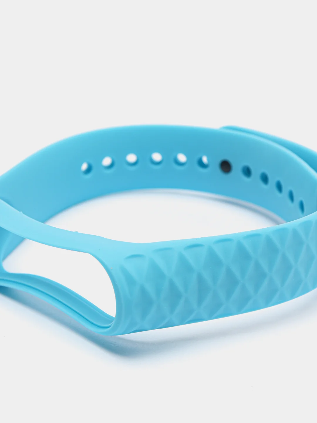 Голубой ремешок силиконовый для Xiaomi Mi Band 3, Mi Band 4 (Ми Банд 3, 4), рифленый
