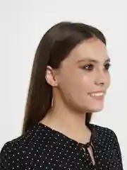 Золотой серьги с цепочкой