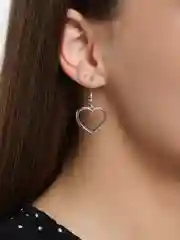 Серебряный серьги "Сердца"