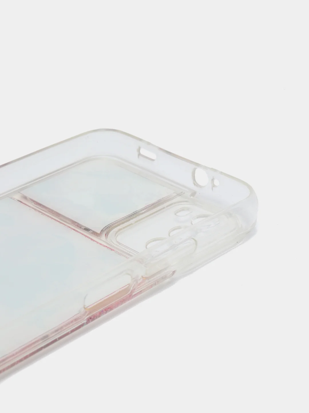 Лавандовый чехол Xiaomi Poco M3 силиконовый переливающийся жидкий с блестками и защитой камеры