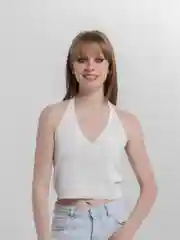Белый топ женский с открытой спиной