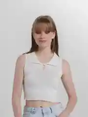 Белый топ женский, кроп-топ