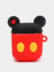 Пастельно-коралловый чехол для беспроводных наушников AirPods 1/2, с карабином, силиконовый