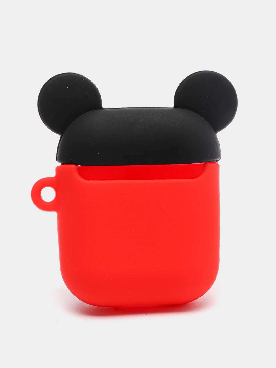 Пастельно-коралловый чехол для беспроводных наушников AirPods 1/2, с карабином, силиконовый