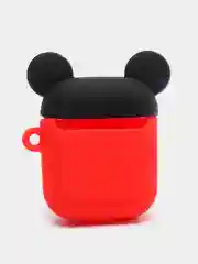 Пастельно-коралловый чехол для беспроводных наушников AirPods 1/2, с карабином, силиконовый