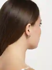 Серьги кольца, цвет под серебро