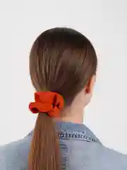 Красный объемная тканевая резинка