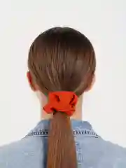 Красный объемная тканевая резинка