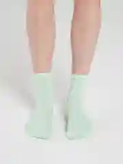 Зеленый хлопковые носки с жемчужинами