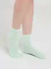 Зеленый хлопковые носки с жемчужинами
