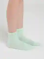 Зеленый хлопковые носки с жемчужинами