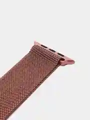 Розовый ремешок для смарт - часов Apple Watch "Миланская петля", металлический браслет