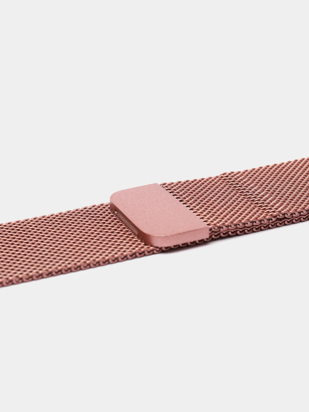 Розовый ремешок для смарт - часов Apple Watch "Миланская петля", металлический браслет