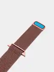 Розовый ремешок для смарт - часов Apple Watch "Миланская петля", металлический браслет