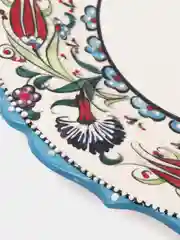Голубой тарелка/блюдо/посуда из керамики/Ручная работа/Турецкая посуда/Декор для дома