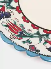 Небесно-голубой тарелка/блюдо/посуда из керамики/Ручная работа/Турецкая посуда/Декор для дома