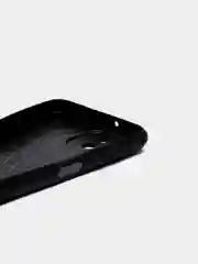 Индиго чехол Samsung Galaxy A12 / M12, Самсунг Галакси А12, М12 черный силиконовый, имитация кожи