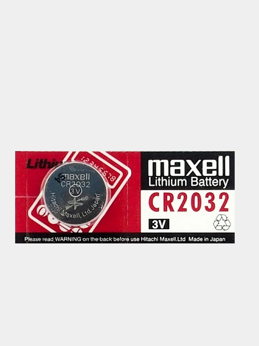 Батарейка Maxell CR2032 литиевая 3V