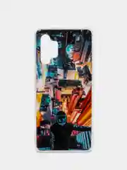 Бордовый чехол Samsung Galaxy A32 4G чехол силиконовый с рисунком (Самсунг Галакси А32)
