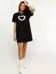 Хром платье-футболка Oversize с принтом, короткое