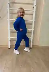 Синий детский спортивный костюм: худи и джоггеры