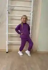 Лавандовый детский спортивный костюм: худи и джоггеры