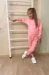 Розовый детский спортивный костюм, худи и джоггеры