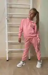 Розовый детский спортивный костюм, худи и джоггеры