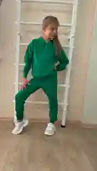 Лесной зеленый детский спортивный костюм, худи и джоггеры