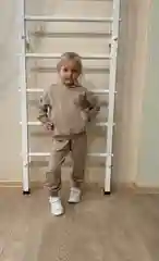Бежевый детский спортивный костюм: худи и джоггеры