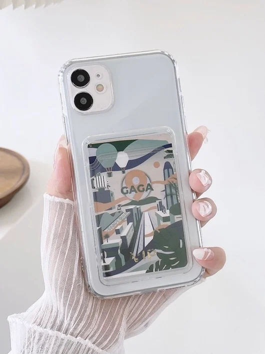Серый чехол с  карманом для карт для Iphone 11, противоударный, силиконовый
