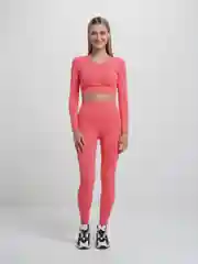 Кораллово-розовый фитнес костюм
