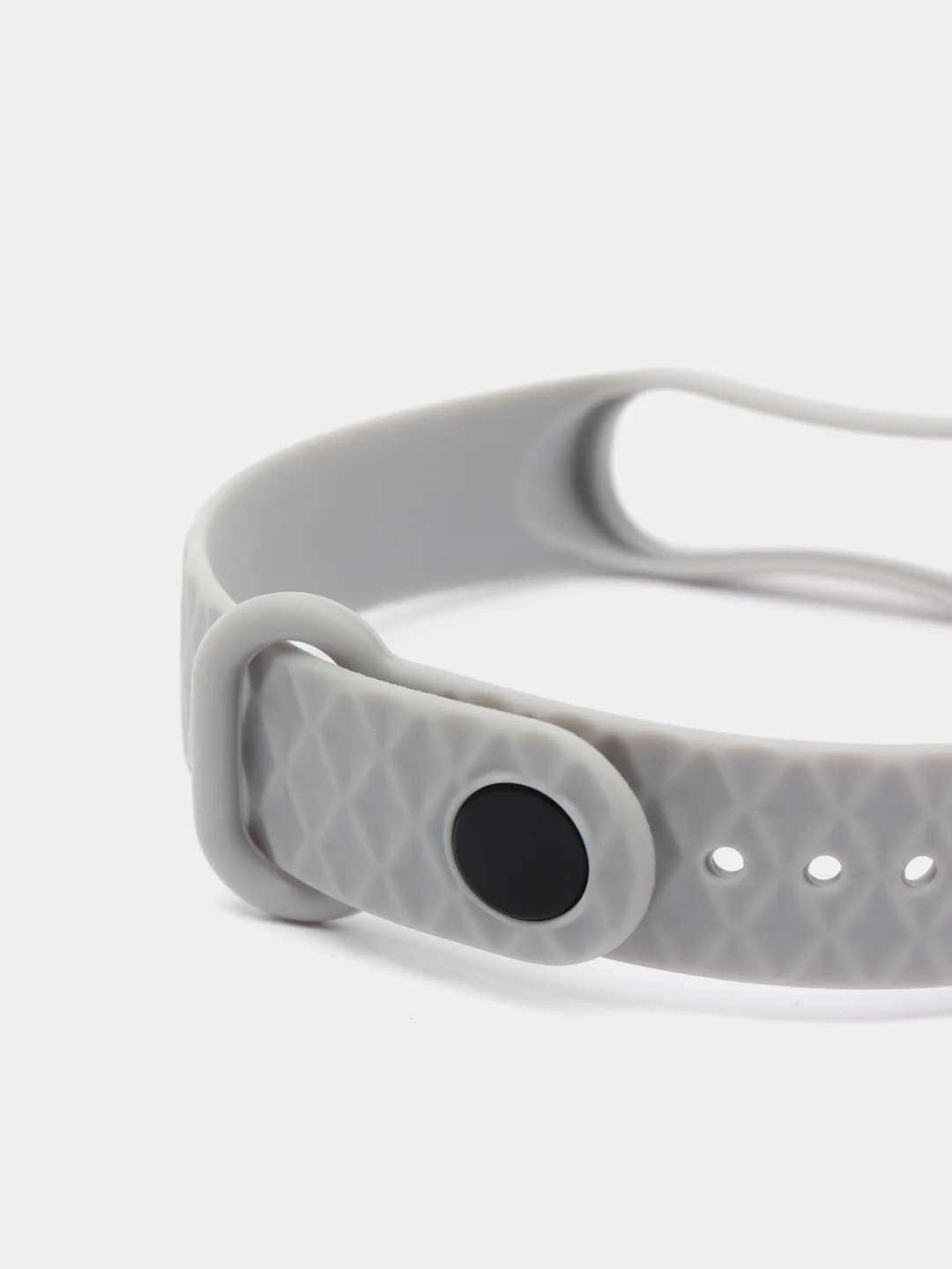 Серый ремешок силиконовый для Xiaomi Mi Band 3, Mi Band 4 (Ми Банд 3, 4), рифленый