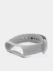Серый ремешок силиконовый для Xiaomi Mi Band 3, Mi Band 4 (Ми Банд 3, 4), рифленый