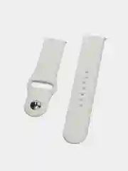 Белый силиконовый ремешок для Xiaomi Amazfit Bip / Huawei / Samsung, 20 мм / 22 мм, с кнопкой